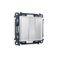 MA405010 Комплект механизма 3-кл выключателя ALFA Серебро глянец QUANT AP4050, VM133 AMBRELLA VOLT