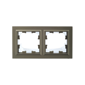 BRITE Рамка 2-местная IP44 РУ-2-БрШ-44 шампань IEK