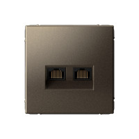 ARTGALLERY РОЗЕТКА двойная компьютерная RJ45+RJ45, кат.6А, механизм, МОККО GAL000688