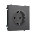 MS657010 Комплект механизма электрической розетки SIGMA Антрацит серый 50Hz 2P+E с/з с/ш 16A-250V QUANT PRO (SP6570, PR141)