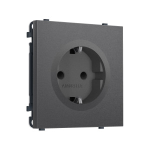 MS657010 Комплект механизма электрической розетки SIGMA Антрацит серый 50Hz 2P+E с/з с/ш 16A-250V QUANT PRO (SP6570, PR141)