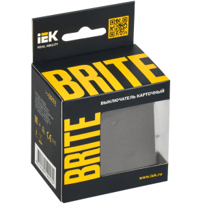 BRITE Выключатель карточный 30А ВС10-1-8-БрТБ темная бронза IEK