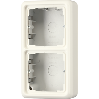 JUNG CD 500/CD plus Бежевая Коробка для накладного монтажа 2-ая с рамкой