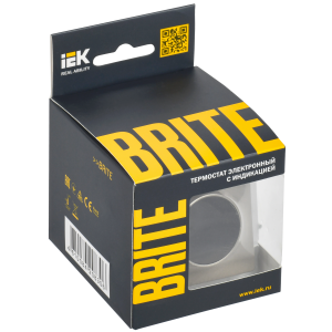 BRITE Термостат электронный с индикацией ТС10-1-БрШ шампань IEK