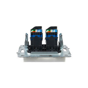 BRITE Розетка компьютерная двойная RJ45 кат.6 РК11-2-БрБ белый IEK