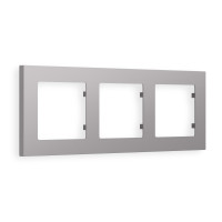 AF220503 Рамка ALFA Techno Сталь матовый 3-ая AMBRELLA VOLT