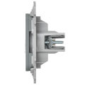 FLITE Розетка 2-местная RJ45/TV категория 5Е UTP РКТВ5е-2-0-ФлС серый IEK