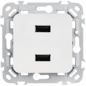 FLITE Розетка USB A+A 3,1А РЮ-2-ФлБ белый IEK
