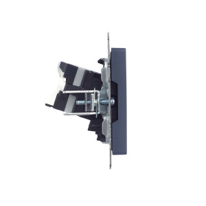 BRITE Розетка компьютерная двойная RJ45 кат.5E РК10-2-БрМ маренго IEK