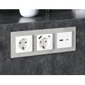 AF330405 Рамка ALFA Platos Серебро Стекло органическое 5-ая AMBRELLA VOLT