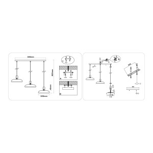 Подвесной светодиодный светильник 3000K-6400K 72Вт