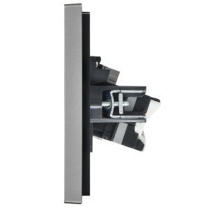 FORTE&PIANO Розетка двойная RJ11+RJ45 кат.5E FP535 сталь IEK