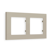 AF220362 Рамка ALFA Techno Серо-бежевый матовый 2-ая AMBRELLA VOLT