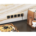 MO803030 Комплект механизма 2-клавишного перекрестного выключателя 10A-250V OMEGA Черный матовый QUANT OP8030, VM125 AMBRELLA VOLT