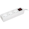 Удлинитель 3х3м без заземл. 10А IP20 УЗК 2P 250В ПВС 2х0.75 с выкл. IEK WYP10-06-03-03-K-N