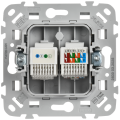 FLITE Розетка 2-местная RJ45/RJ11 категория 5Е/3 UTP РКТ5е/3-2-0-ФлБ белый IEK