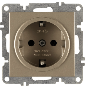 Arvia Electric, L/K Механизм, Розетка с заземлением, (титан)