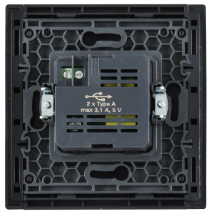 FORTE&PIANO Розетка USB A+A 3,1А FP149 черный IEK