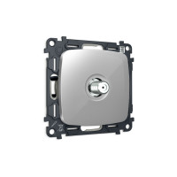 MO413050 Комплект механизма TV розетки SAT 5-2400MHz 3.5dB OMEGA Серебро глянец QUANT OP4130, VM215 AMBRELLA VOLT