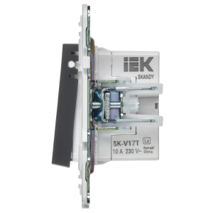 SKANDY Кнопка звонка с индикацией для отелей 10А SK-V17T титан IEK