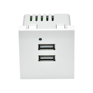 PRIMER РКЮ-23-40-П Розетка USB A+A 5В 4,2А (2 модуля) белая IEK