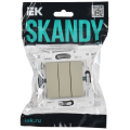 SKANDY Выключатель 3-клавишный 10А SK-V11B бежевый IEK