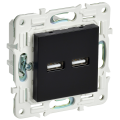 SKANDY Розетка USB A+A 3,1А SK-R15Bl черный IEK