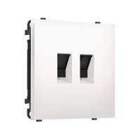 MS212110 Комплект механизма компьютерной двойной розетки SIGMA Жемчуг RJ-45 (8P8C) CAT6 с/ш QUANT PRO (SP2121, PR189)