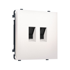 MS212110 Комплект механизма компьютерной двойной розетки SIGMA Жемчуг RJ-45 (8P8C) CAT6 с/ш QUANT PRO (SP2121, PR189)