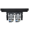 FORTE&PIANO Розетка компьютерная двойная RJ45 кат.5E FP233M металл белый IEK