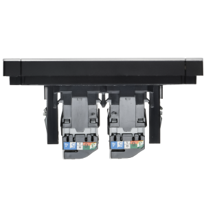 FORTE&PIANO Розетка компьютерная двойная RJ45 кат.5E FP233M металл белый IEK