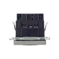 BRITE Розетка 1-местная с заземлением с защитными шторками 16А с USB AA 5В 3,1А РЮш10-2-БрС сталь IEK