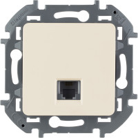 Розетка телефонная Legrand Inspiria для скрытого монтажа , разьем RJ 11, цвет Слоновая кость.