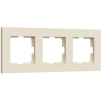 W0032962/ Рамка на 3 поста Slab (айвори софт)