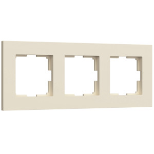 W0032962/ Рамка на 3 поста Slab (айвори софт)