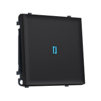 MS982020 Комплект механизма 1-кл выключателя с подсветкой 10000K SIGMA Черный Мягкое касание 10A-250V QUANT PRO (SP9820, PR101, G17B)