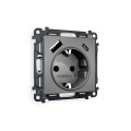 MA660010 Комплект механизма электрической розетки ALFA Антрацит серый 2USB AC 20W быстрая зарядка сз QUANT AP6600, VM160 AMBRELLA VOLT