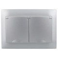 SKANDY Розетка 2-местная и крышкой 16А в сборе IP44 SK-R12S серебряный IEK