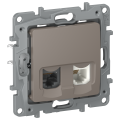 IEKETIKA Розетка двойная RJ11+RJ45 кат.5E UTP 6729521 капучино IEK