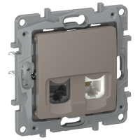 IEKETIKA Розетка двойная RJ11+RJ45 кат.5E UTP 6729521 капучино IEK