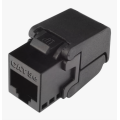 Вставка Keystone с коннектором RJ45 Cat 6, черный RIKETT (147406 BK)