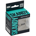SKANDY Розетка USB A+C 3,1А SK-R14N металл никель IEK