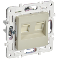 SKANDY Розетка компьютерная двойная RJ45 кат.5E SK-K03B бежевый IEK
