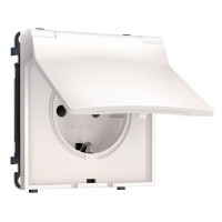 MS208010 Комплект механизма электрической розетки SIGMA Жемчуг 50Hz 2PE сз сш и крышкой IP44 16A-250V QUANT PRO SP2080, PR141