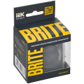 BRITE Светорегулятор поворотно-нажимной 600Вт СС10-1-0-БрМ маренго IEK
