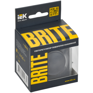 BRITE Светорегулятор поворотно-нажимной 600Вт СС10-1-0-БрМ маренго IEK