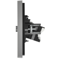 FORTE&PIANO Розетка двойная TV+RJ45 кат.5E FP536 сталь IEK