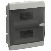 Корпус ЩРВ-П-18 UNION Compact IP41 черн. прозр. дверь пластик. IEK UIC-KP12-V-18-41-K01