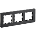 BRITE Рамка 3-местная РУ-3-1-Бр металл черный RE IEK