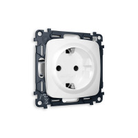 MO107010 Комплект механизма электрической розетки OMEGA Белый глянец сз с шторками QUANT OP1070, VM141 AMBRELLA VOLT